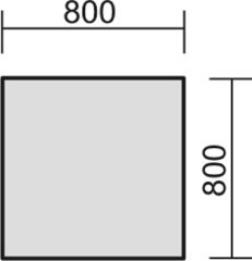Schreibtisch hhenverstellbar, 800x800x680-800, Wei/Anthrazit