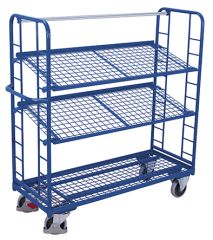 Etagenwagen mit 3 Drahtgitterbden
