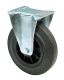 Transportrolle L410.B45.200, Produkttyp: Bockrollen, Befestigung: Anschraubplatte, � Schraubloch: 11 mm, Material/Art des Radk�rpers: Kunststoff, Material der Lauffl�che: Gummi schwarz, Lager: Rollenlager, � Rad:  200 mm, Tragkraft: 205 kg
